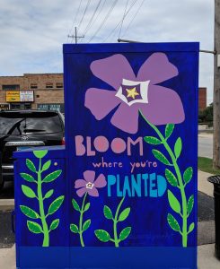 inspiring bloom where you're planted quote mural in Aurora, IL