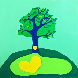 Nature Lover Tree with Heart Wall Art Print by Laura Lynne